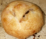 An Eccles cake, baked and ready to eat