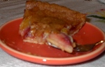 A serving of plum tart