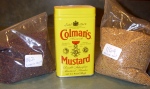 Mustard seeds and mustard powder
