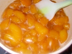 Apricots with sugar stirred in
